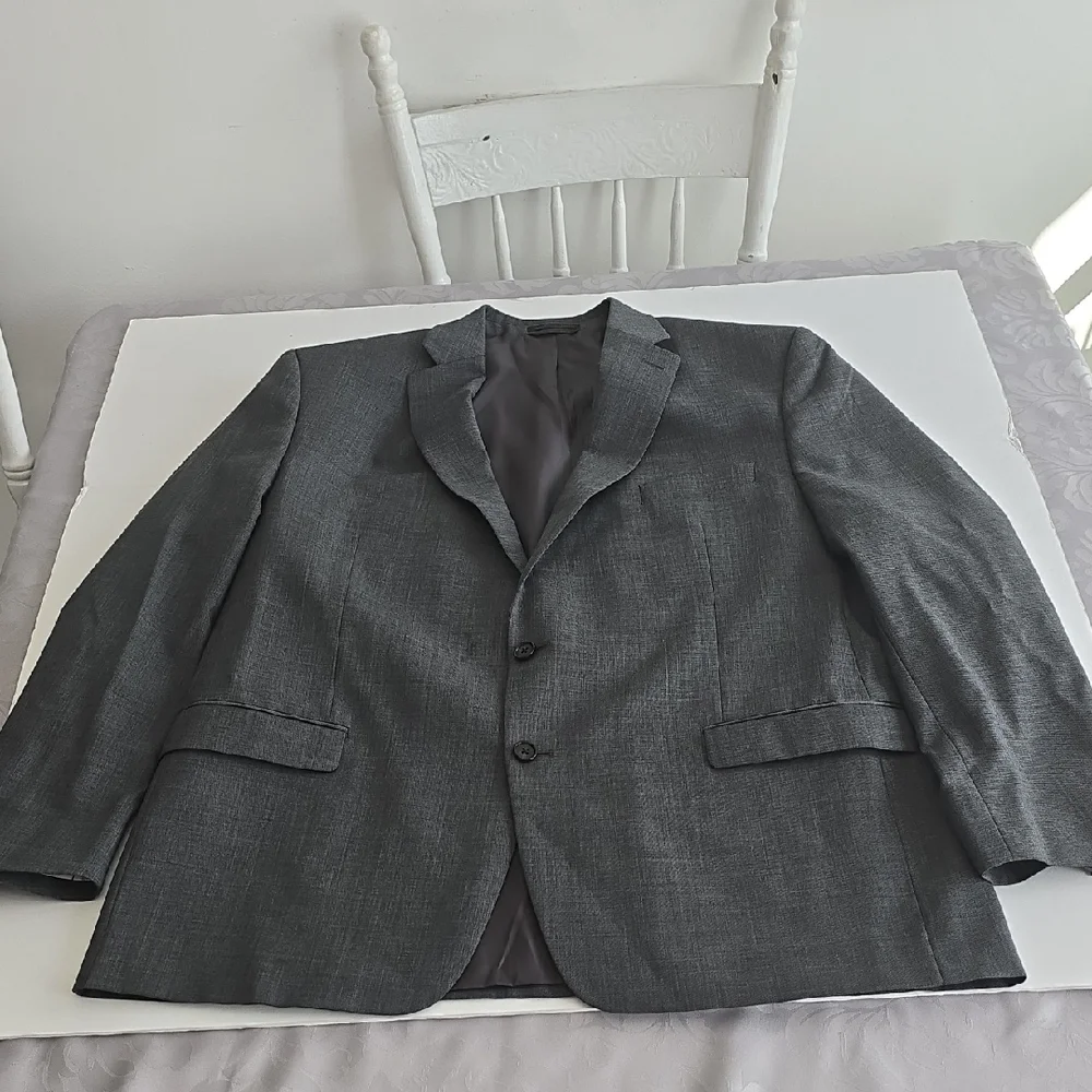 Lauren Ralph Lauren Wool 2 Button Blazer Suit  Jacket Gray Size 46L